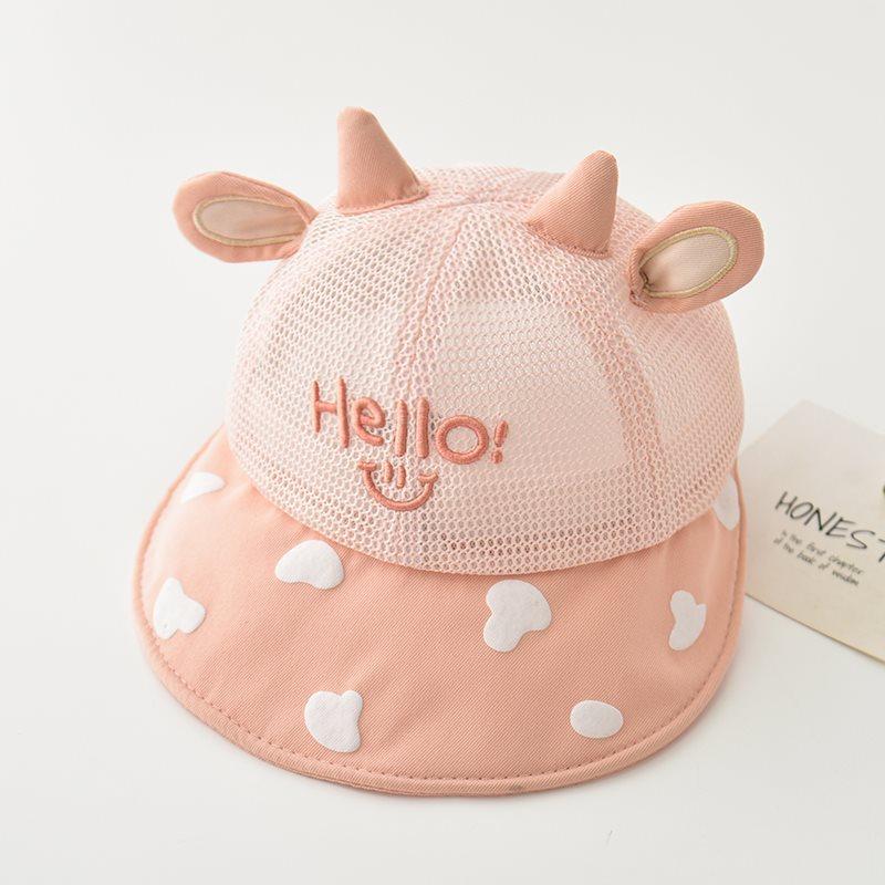 Baby Sun Hat Breathable Mesh Bucket Hat Cute Dinosaur Ear Anti Uv Summer Cap For Toddler Boys Girls Outdoor