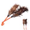 Feather Fur Brush Duster Dust Cleaning Tool Plastic Hooked Handle 45Cm