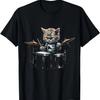 Kitten Drummer Cat Playing Drums Cute T-Shirt
