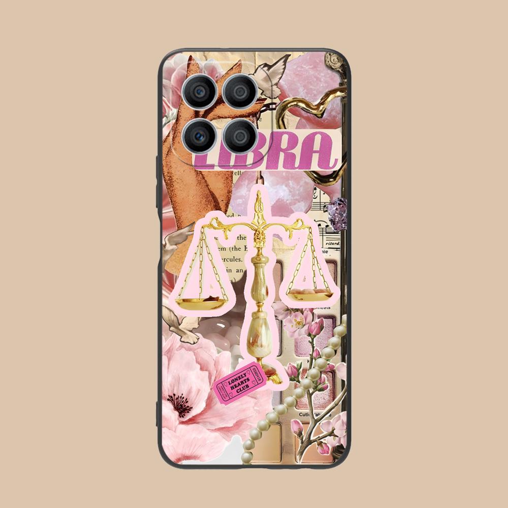 Zodiac Sign Libra Phone Case for Honor 90 80 70 60 50 30 20 10 9 8 7 Pro S SE Lite 5G Soft TPU Shockproof Cover