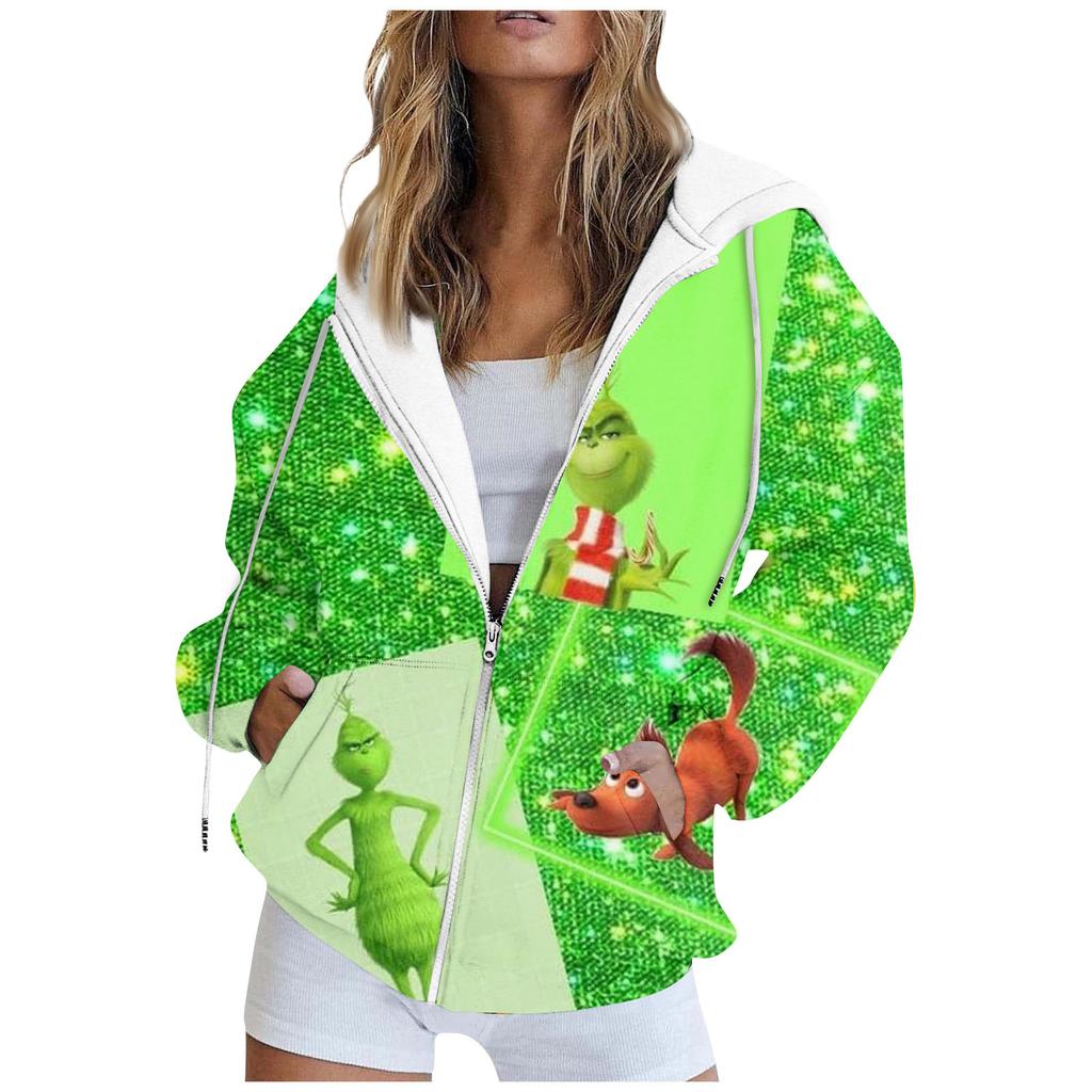 Unisex Reißverschluss Pullover Mantel Bedruckter modischer Kapuzenpullover
