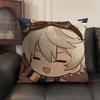 Bennett Cute Genshin Impact Cushion Cover Natural Linen Organic Fabric Double-Sided Printing Sofa Home Decor Gift Pillow Case