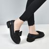 Round head spring new bow flat-soled small leather shoes one pedal first-layer cowhide single shoes