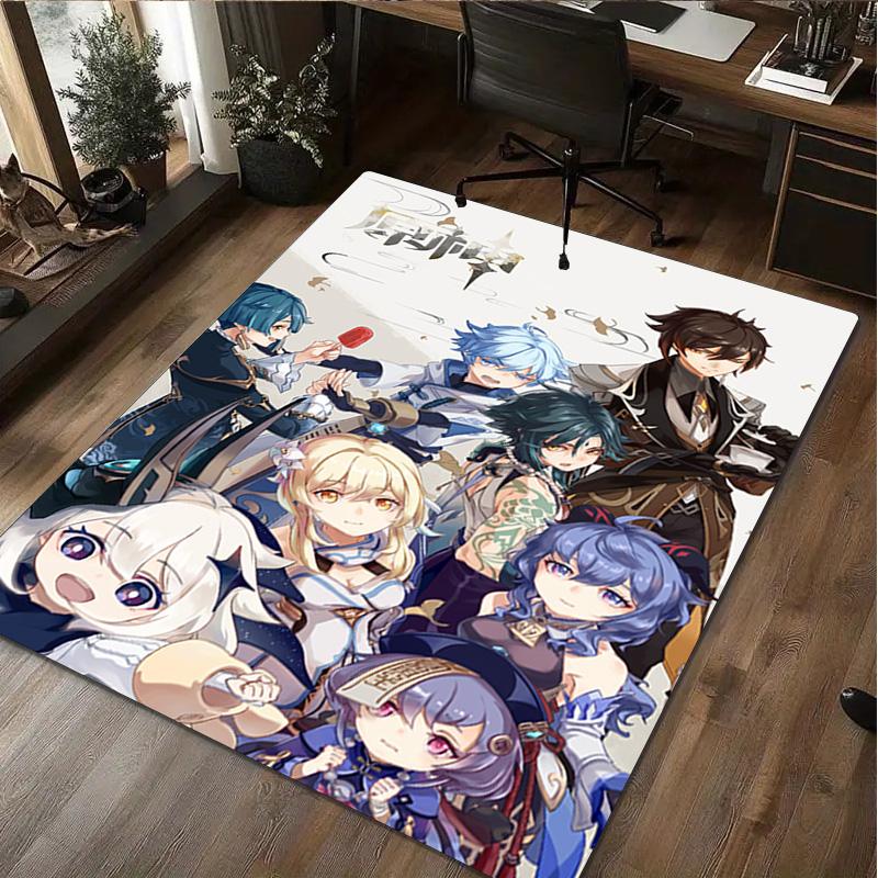 Genshin Impact Home carpet Office Decorative Carpet For Living Room Bedroom Door Mat Floor Rug Computer Chair Area Rug