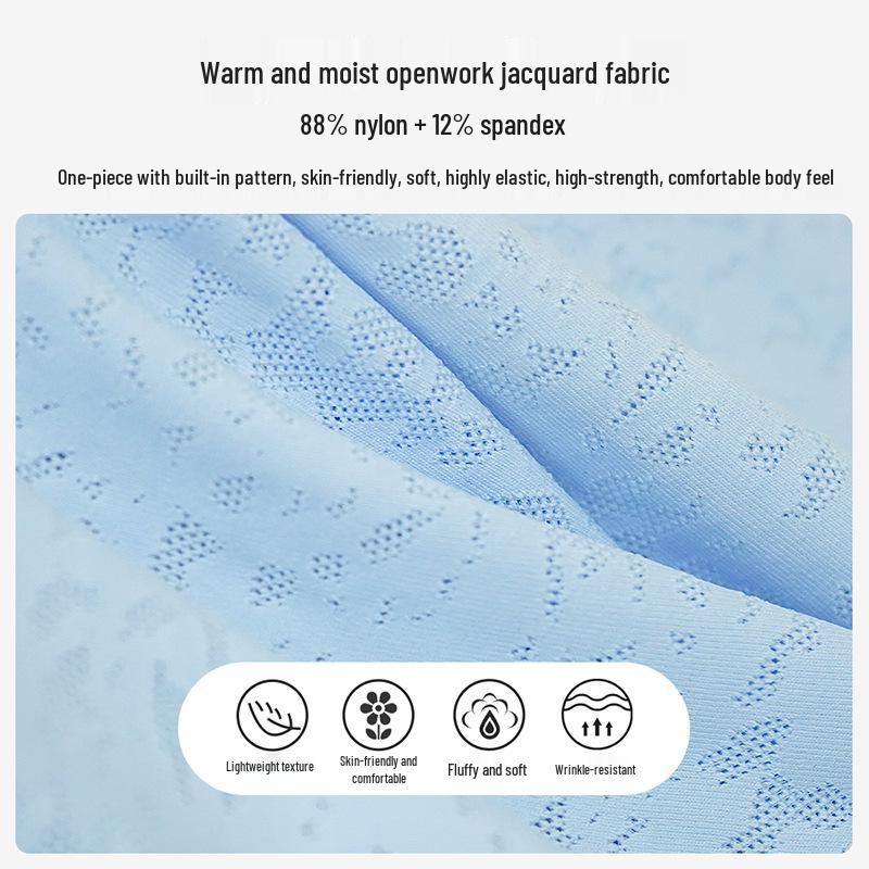 Women's Cloud-Feel Snowflake Jacquard Yoga Top with Beautiful Hollow Back and Long Sleeves