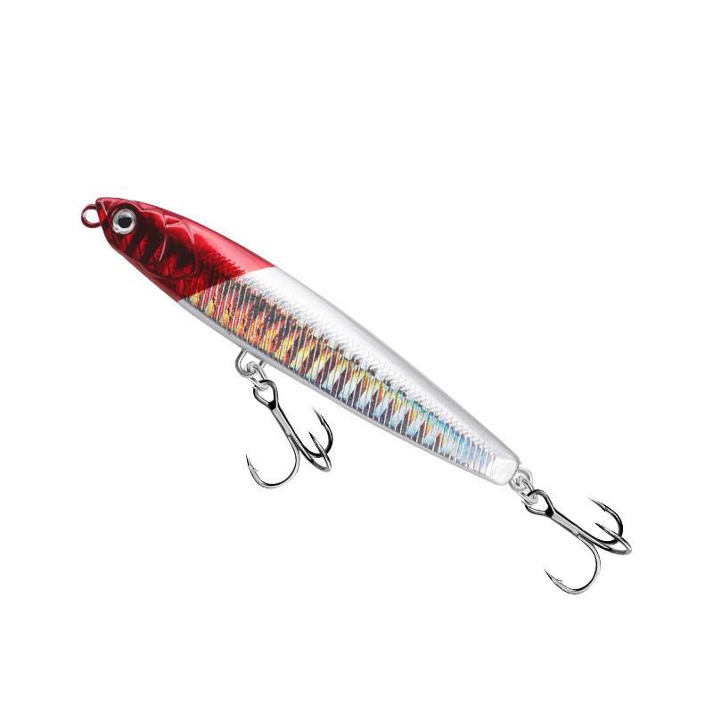 Sinking Pencil Ghost Fly Lure with Blood Groove Hooks - Hard Artificial Plastic Bait