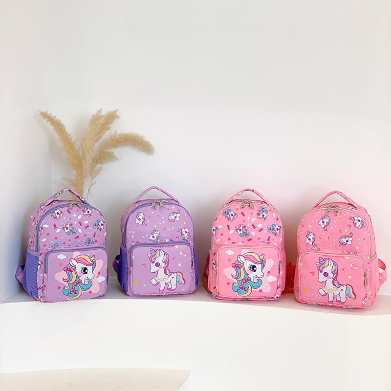 Cute Cartoon Unicorn Backpack Animal Print Design For Preschool Classroom Use