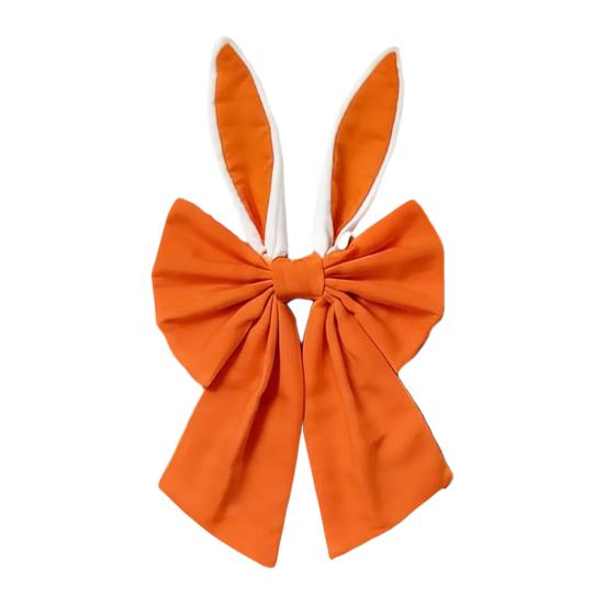 

16 Inch Easter Wreath Bows Happy Easter Bunny Ear Bow for Tree Topper Decorative Fabric Bow for Spring Holiday Front Door Wall Window Indoor Outdoor O