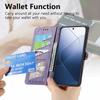 For Xiaomi 14T Case Zipper Wallet Geometry Lines Leather Phone Cover