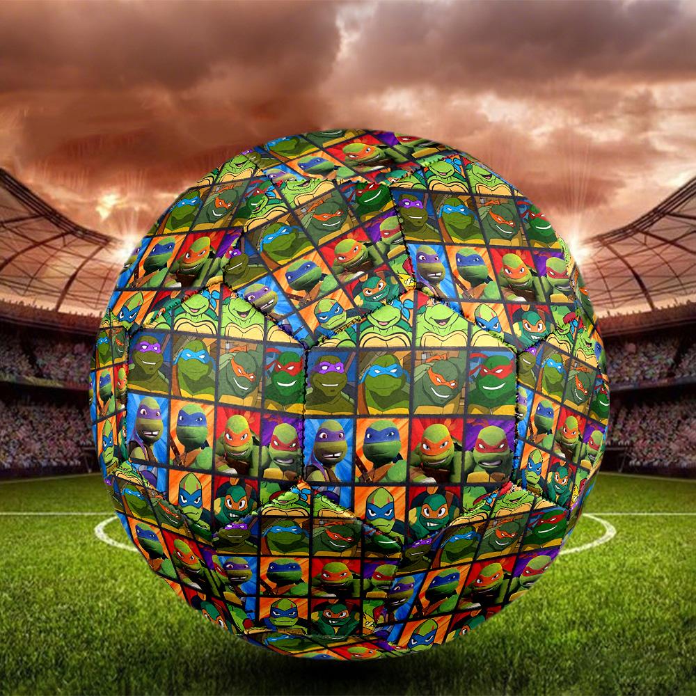 Teenage Mutant Ninja Turtles Print Size 5 Soccer Ball, Standard Match Football for Sports Game and Team Practice, Ideal Gift for Soccer Fans