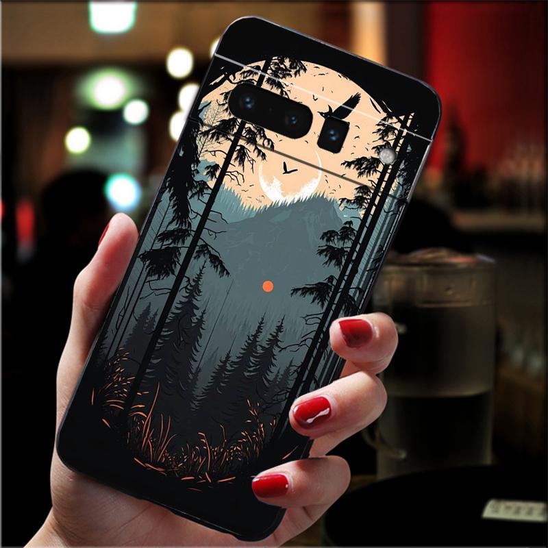 Phone Case For Google Pixel 10 Pro 9 Pro XL 9A 8 7 6 Pro Pixel 8A 7A 6A Pixel 8 7 6 5 Japan Sceneary Cherry Flower Mountain