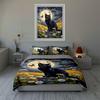 Cat, Moon, Butterflies. Bedding Duvet Cover Sets Duvet Covers Pillowcases Gifts (1 * Duvet Cover 2 * Pillowcases, Without Duvet Insert)