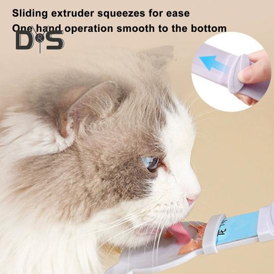 1ks/3ks Cat Strip Feeder Lžíce Posuvná lžička na mazlíčky Dávkovač krmiva pro kočky Lžíce na vlhké pochoutky