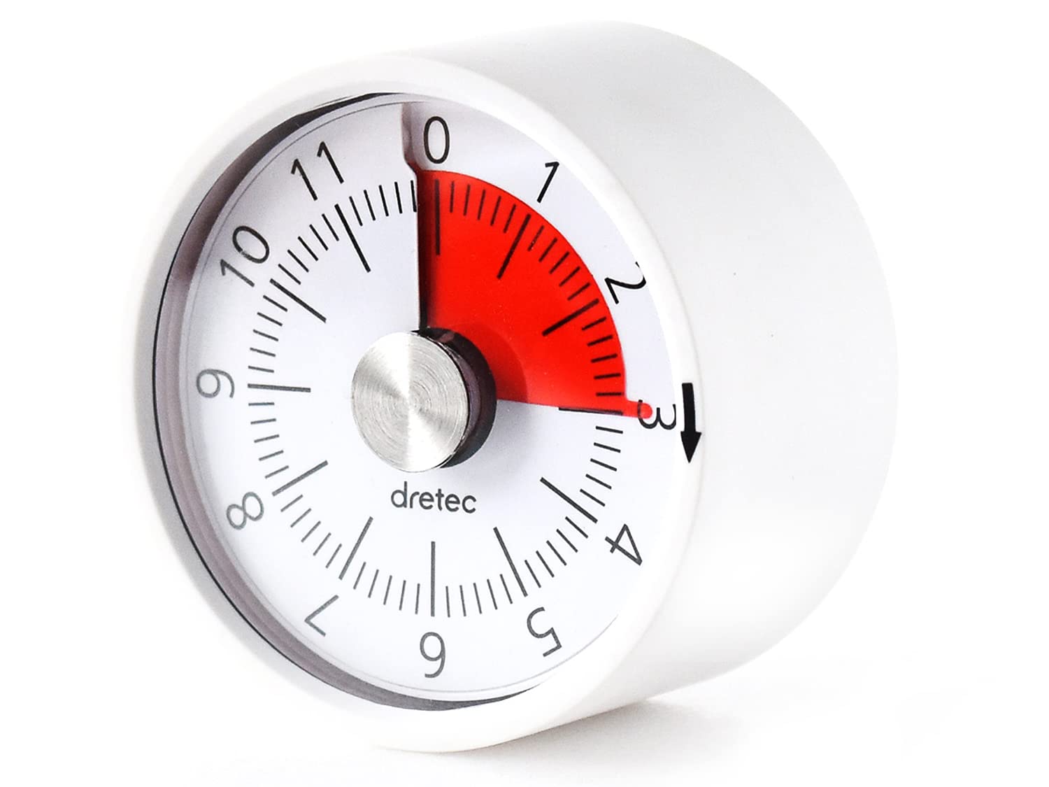 

dretec 12-Minute Dial Timer, Analog, White, T-319WT