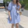 ZANZEA Women Casual Round Neck Summer Short Sleeve Dress