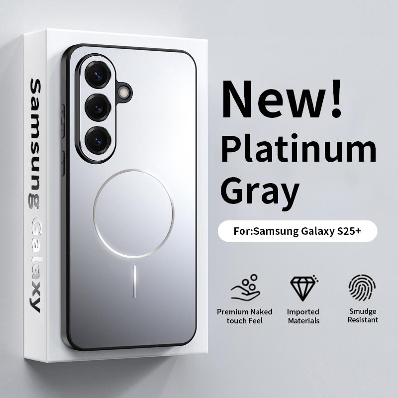 Metallic For MagSafe Charging Phone Case For Samsung Galaxy S26 Ultra S25 S24 S23 Plus Ultra Slim Anti-Drop Protect Cover