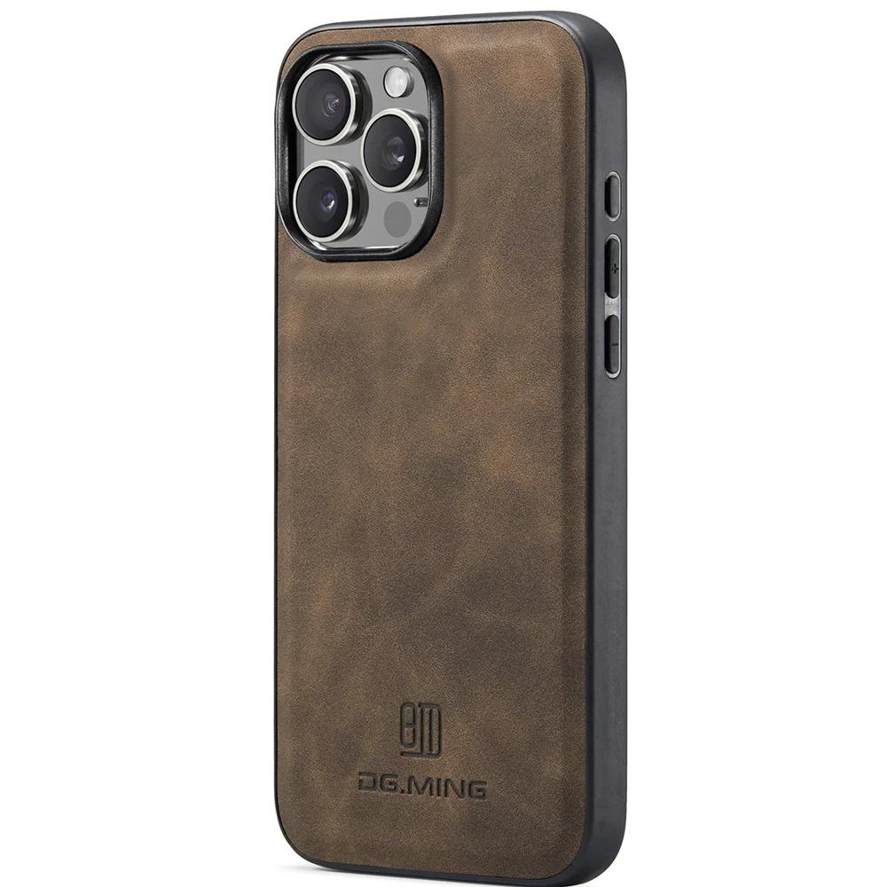 

Magnetic Leather Case For iPhone 16 Pro Max 15 14 13 12 11 16E XS Max Cover iPhone 13 Pro кофейный