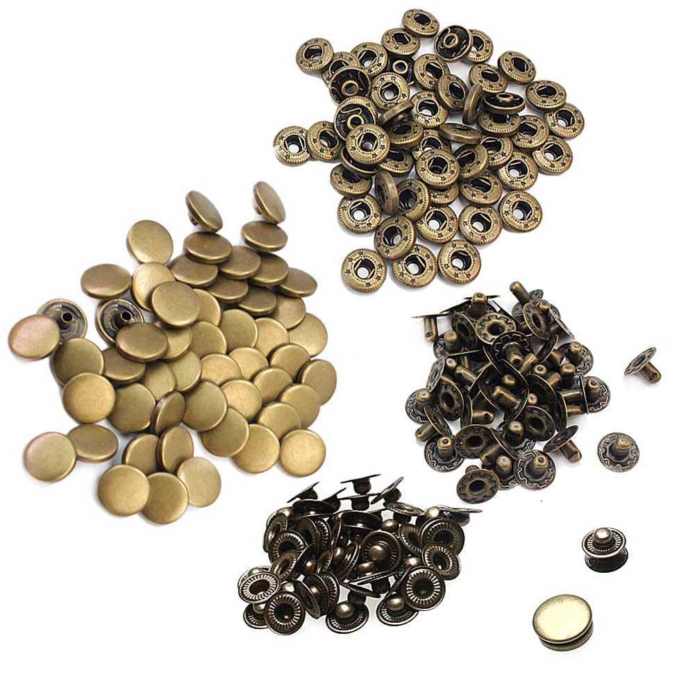 50 Pcs Bronze Metal Sewing Press Studs Buttons Snap Fasteners Diameter 12mm 50 Pcs Bronze Metal Sewing Press Studs Buttons Snap Fasteners Diameter 12mm