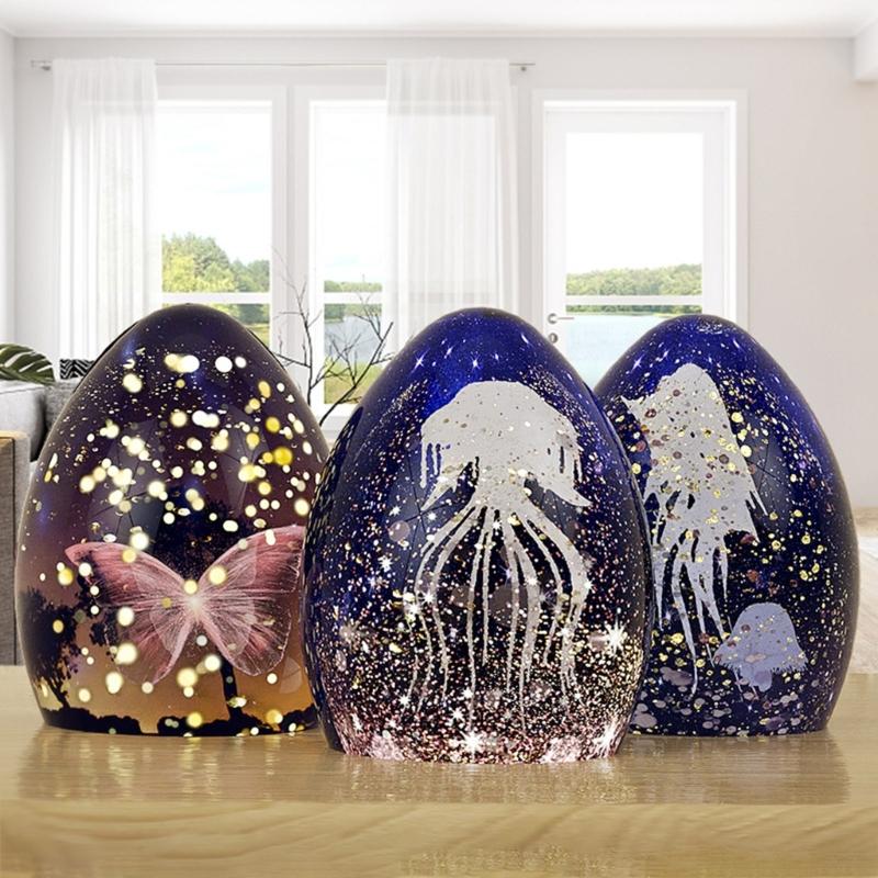 3D Dragon Egg Resin Molds Silicone Keychain Mold,3D Animal Ornaments Mold Dragon Egg Night Light Mold for DIY Crafts