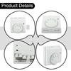 Temperature Switch Thermostat L83 X H83 X T31mm Room Temperature Controller White 220V AC For Hotel Restaurant Brand New