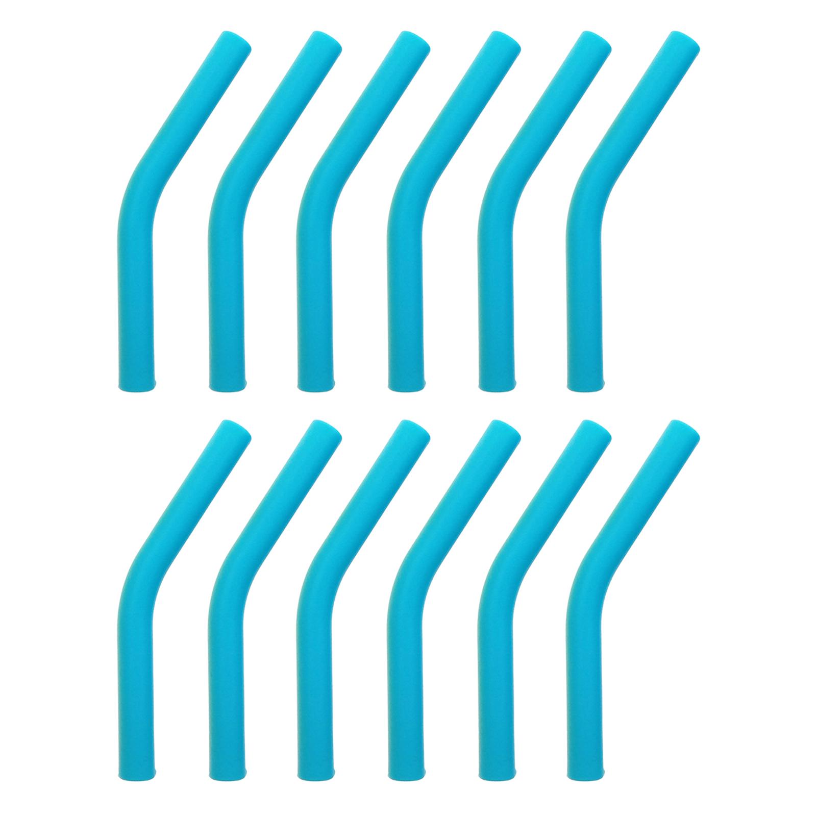 

12 шт. силиконовых соломинок, многоразовые наконечники для соломинок, разноцветные пищевые чехлы для соломинок, гибкие аксессуары для соломинок