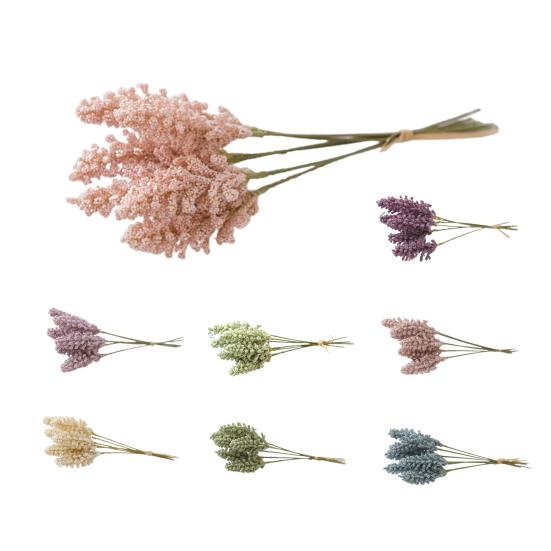 1 Ramo Lavanda Falsa No se Desvanece Conservación Fresca Flor de Seda Artificial para el Hogar Flores Artificiales para el Hogar