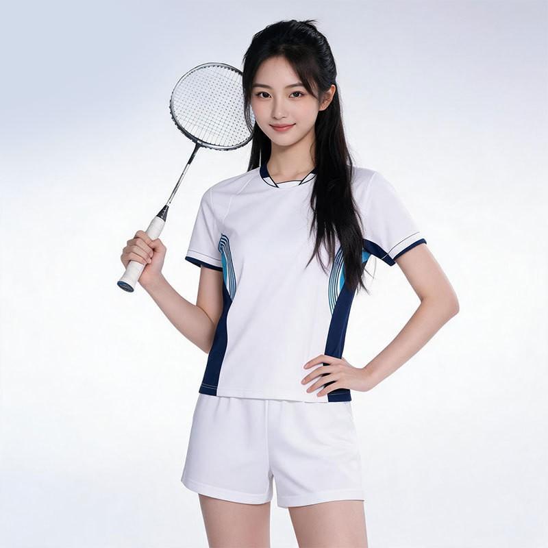 Mens Badminton Sport Set Quick Dry Breathable Milk Silk Jersey Athletic Wear