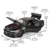 1:24 Skyline Gtr Carbon Fiber Coating Diecast Alloy Model Car Toys With Sound Light Sports Cars Fashion Ornament Gift