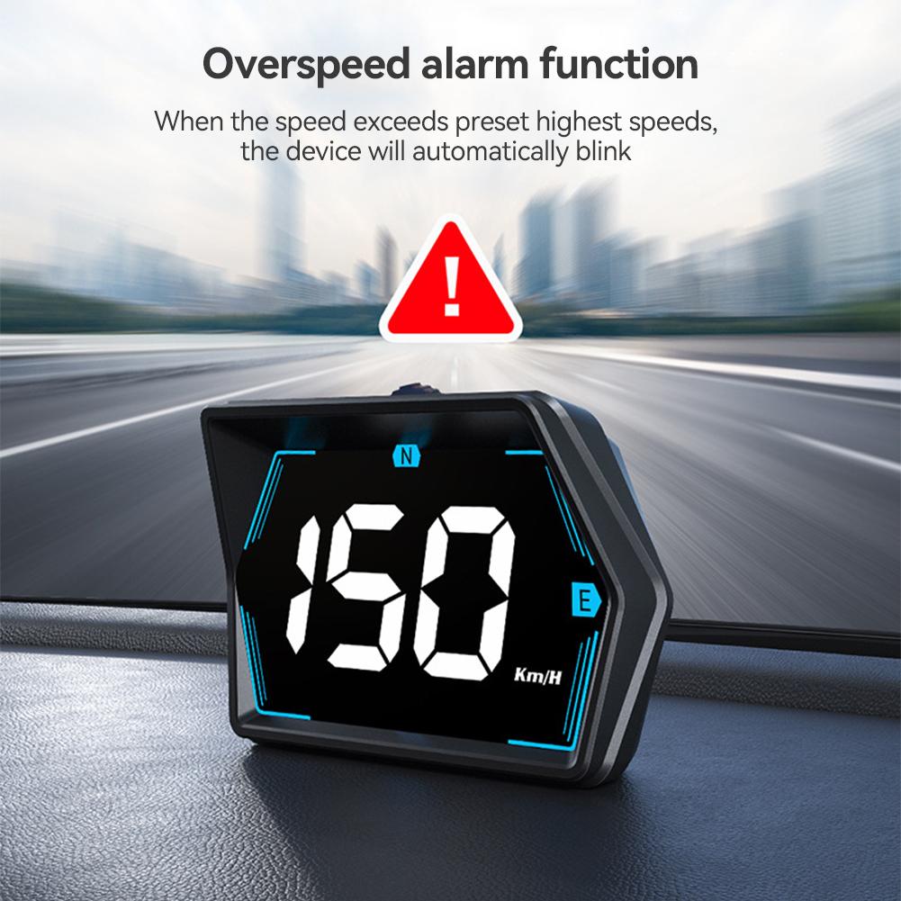 Auto HUD Head Display Digitální rychloměr GPS Měřič rychlosti KMH MPH Displej USB pro příslušenství k náhradním dílům pro nákladní automobily a motocykly