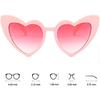 Ridering Women Fashion Goggle Heart Sunglasses Vintage Love Heart Shaped Sunglasses Cat Eye Mod Style Style Retro Glasses