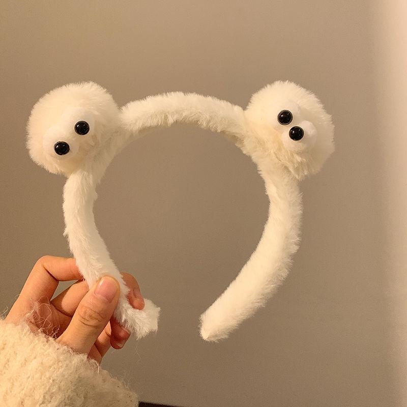 Cartoon Plush Headband: Cute Hair Accessory for Women & Kids, Perfect for Face Washing