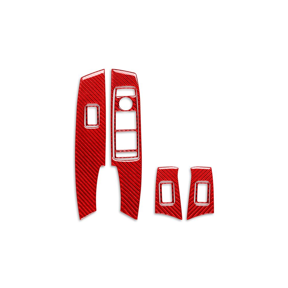 For Benz W204 2012-2014 Real Carbon Fiber Car Accessories Door Lift Control Panel Cover Trim Suit Interior Sticker Modification