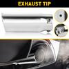 AUXITO Exhaust 2.5 Tip Car In Matte Stainless Silver Pipe Muffler Steel Clamp