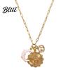 Unique Faux Opal Pendant 12 Constellations Necklace Moon Charm Constellation