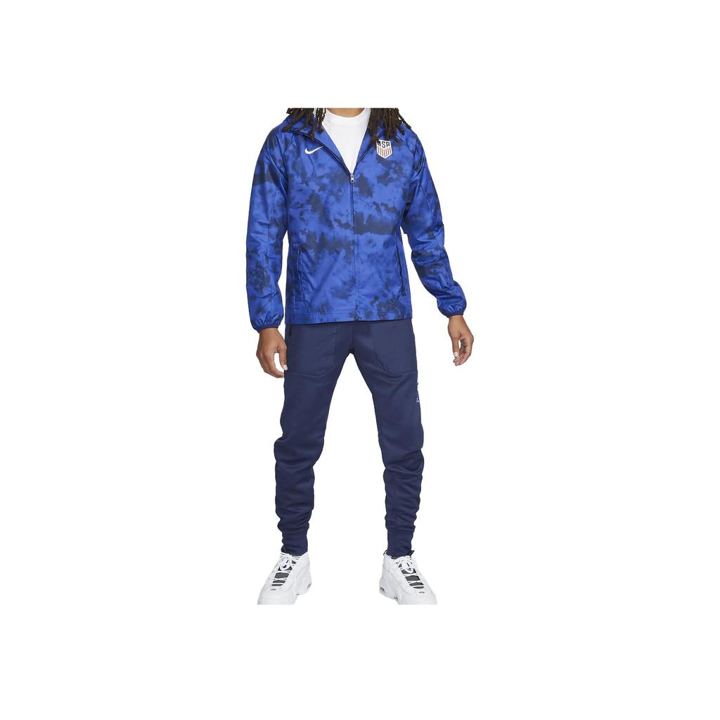 Nike Full Print Zip Hoodie Jacket Men Jackets Blue DN1084-452