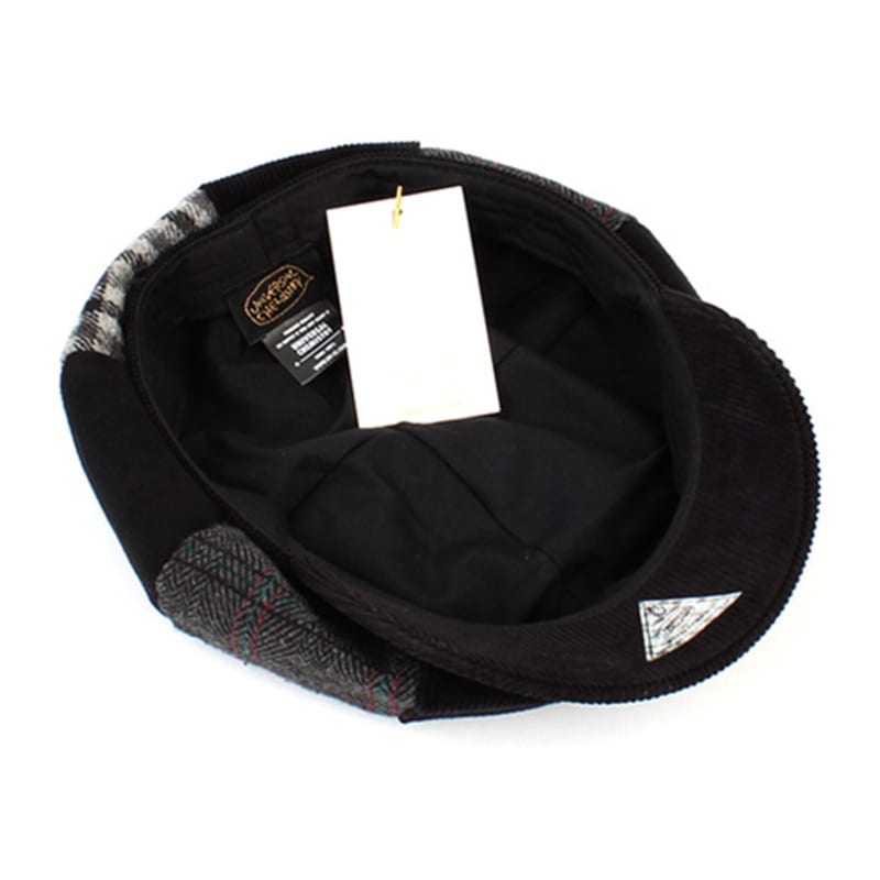 Universal Chemistry Patchwork Corduroy Black Newsboy Cap