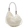 Luxury Hand-woven Shell Bag Women Seaside Conch Shell Messenger Shoulder Bag Exquisite Pearl Chain Fashion Holiday Shopping Bag