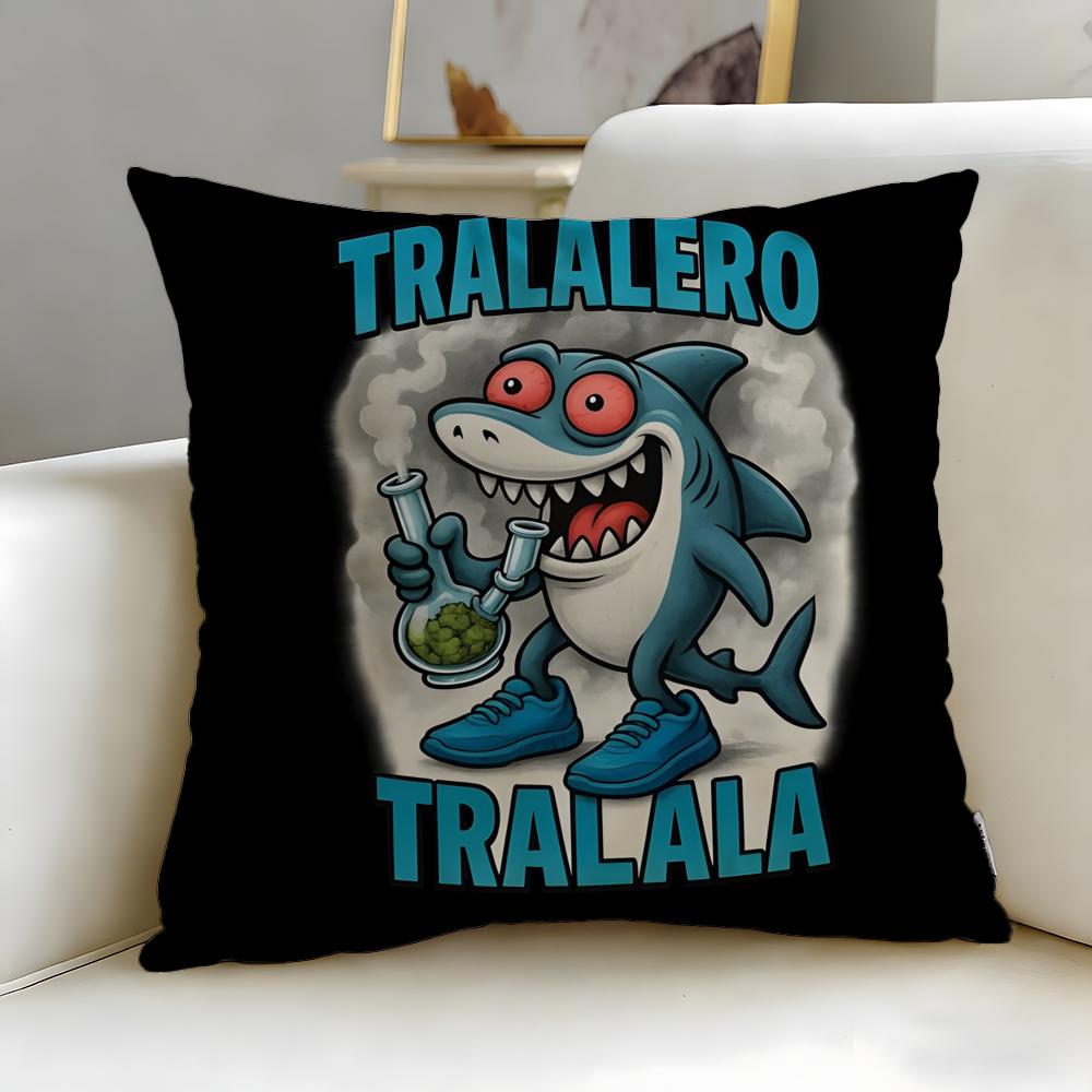 Popular Cartoon Brainrot Friends Cushion Cover Soft & Easy-Wash Pillow Case – Versatile for Couch, Bed, Travel and Office