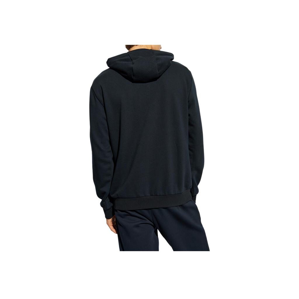 Emporio Armani Letter Print Drop Shoulder Long Sleeve Pullover Sweatshirt Men Sweatshirt Dark-Blue 6DPM16-PJSHZ-1562