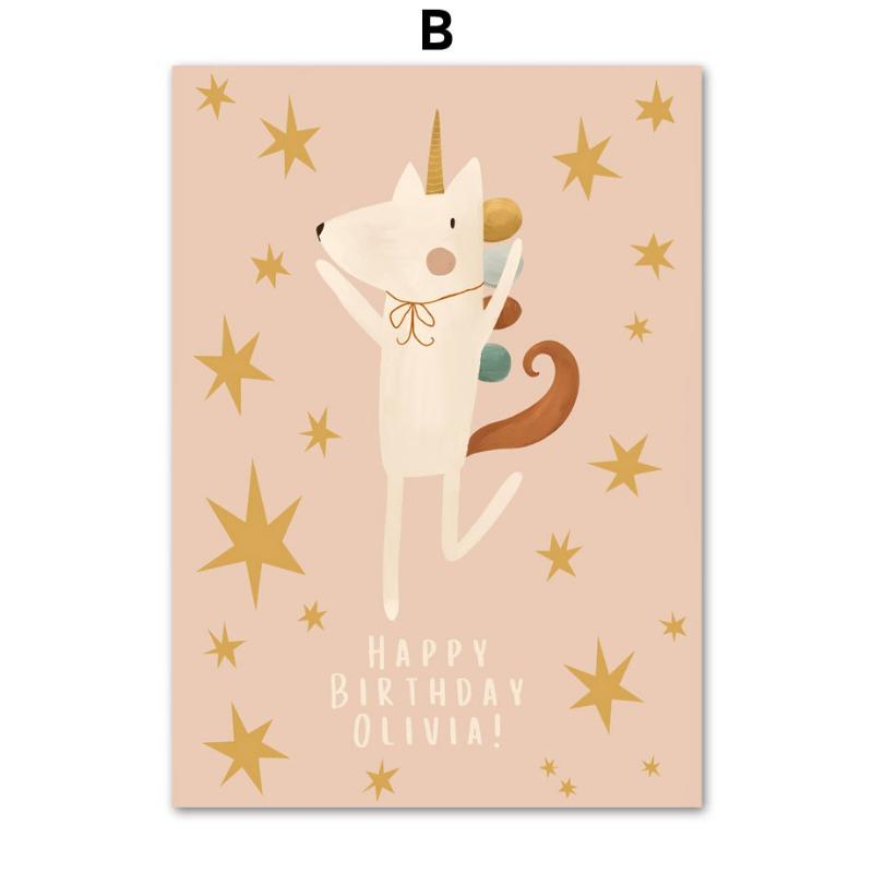 Nordic Retro Poster And Prints Wall Pictures Baby Kids Room Decor Cartoon Rabbit Fox Mouse Goose Duck Wall Art Canvas Painting