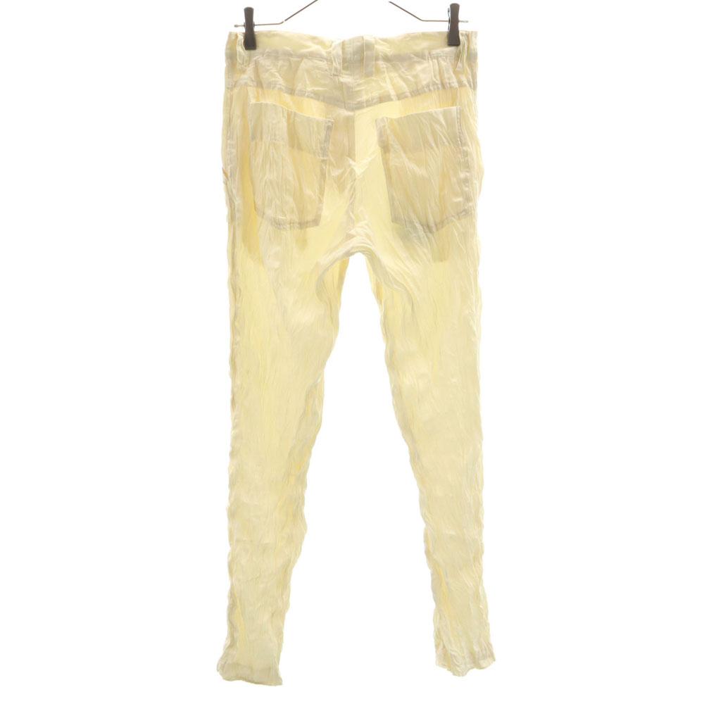 ISSEY MIYAKE 90s Made In Japan Old Wrinkles Processing Long Pants M Cream Women Used