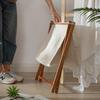 Solid Wood Foldable Laundry Basket for Bedroom and Bathroom Storage