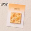 Clear Print Stick Notes Note Pads, Funny Toast Bread Cookie Cheese Design Cute Notepad, 30 Fun Office Supplies Sheets/Pad Self Memo Pad for