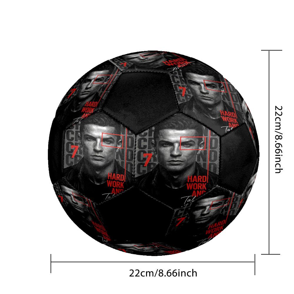1pc CR7 Soccer Ball Size 5 Indoor Soccer Ball Fashion Colorful Backyard Game - Great For Sports Fans Gift HE17