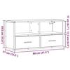VidaXL Meuble TV chêne sonoma 80x31x39,5 cm bois d'ingénierie et métal, support TV, armoire média, console TV, meuble HiFi, 848920