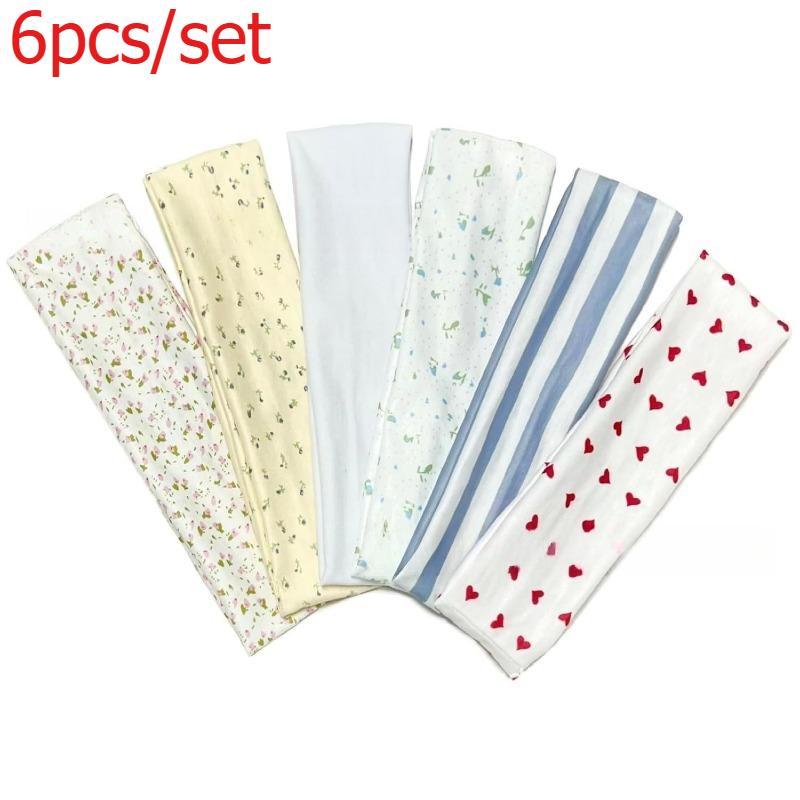 

6 шт./компл. Европейская Американская Модная Эластичная Повязка на Голову Для Улицы Путешествий Спорта Йоги Повязка на Волосы Ежедневные Декоративные Аксессуары для Волос One Size