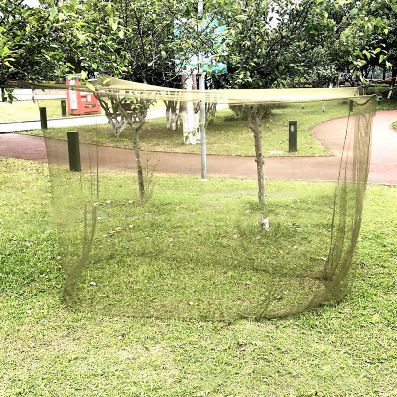 Camping Mosquito Net Portable Dense Mesh Foldable Outdoor Travel Tent Army Green Mosquito Net