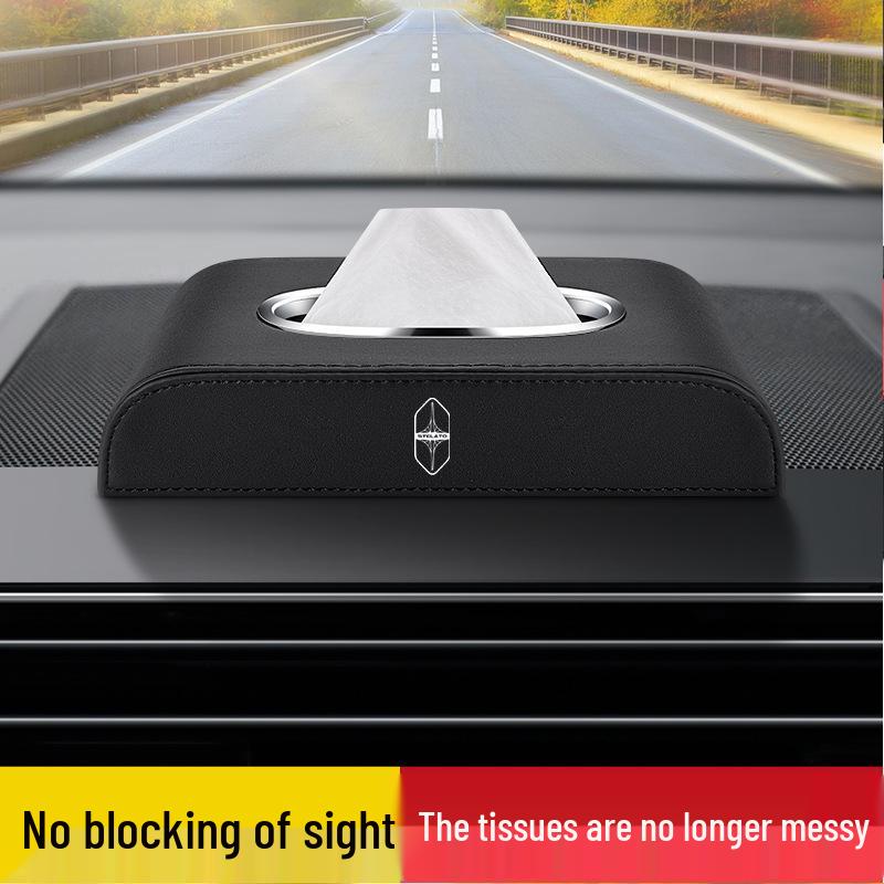 Luxeed Automotive Leather Tissue Box for Car Armrest or Dashboard