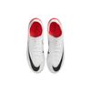 Nike Mercurial Vapor 15 Pro Round Toe Lace-Up HG (Rubber Short Studs) Durable Soccer Shoes Unisex Soccer Shoes White Red DJ5602-600