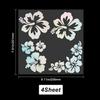 GORGECRAFT 4 Sets 16 Stück Laser Reflektierende Hibiskusblume Autoaufkleber Hawaiianische Sticker Sonnenschutz Bunte Blüte Selbstklebend Auto Zubehör